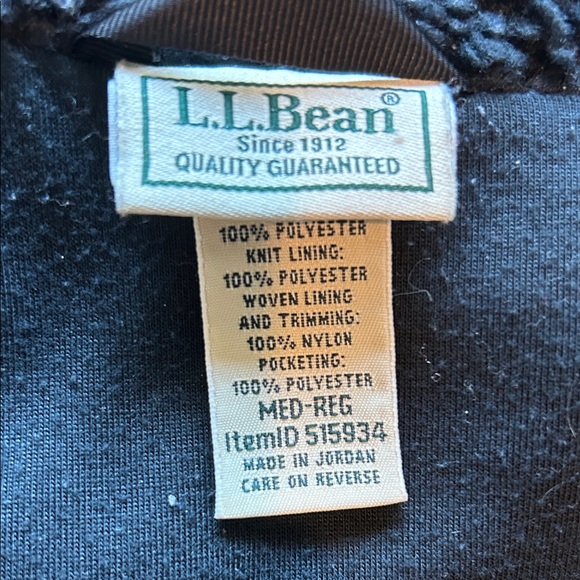 L.L. Bean Long Length Women's Medium Black Fleece Vest - Picture 4 of 4
